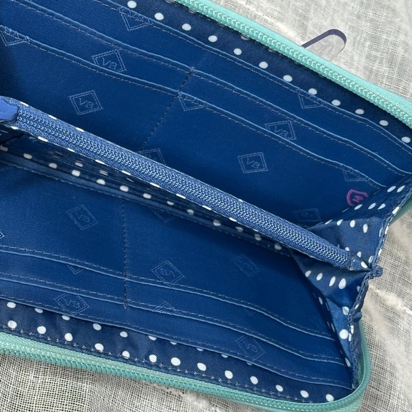 Vera Bradley Daisy Dot Paisley Continental Wallet RFID Zip Around Designer EUC - Picture 7 of 16